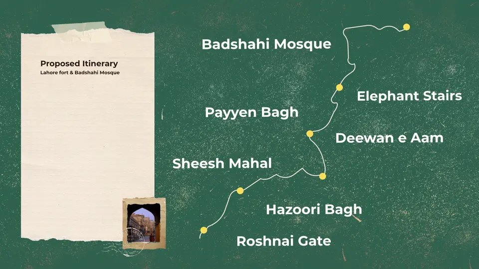 Route card for Shahi Lahore: Fort and Badshahi Mosque